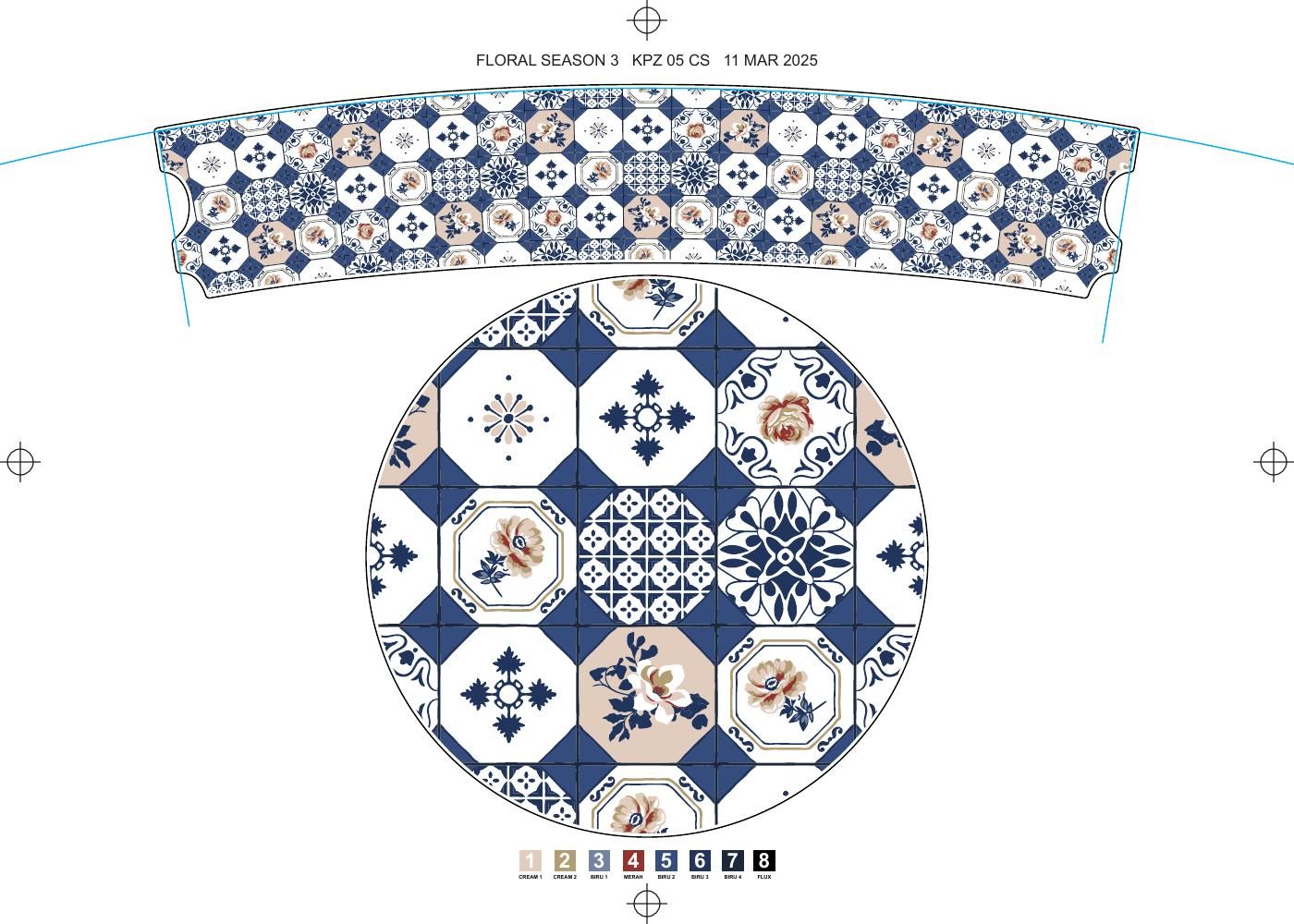 Floral Season — 12 Seri Motif Cup & Saucer Keramik